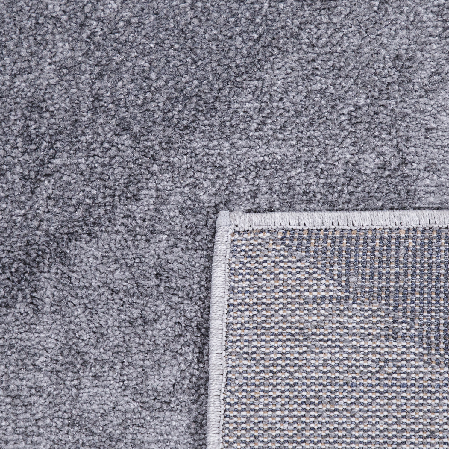 Esszimmer Teppich Kurzflor Rautenmuster Abstrakt Grau Vintage