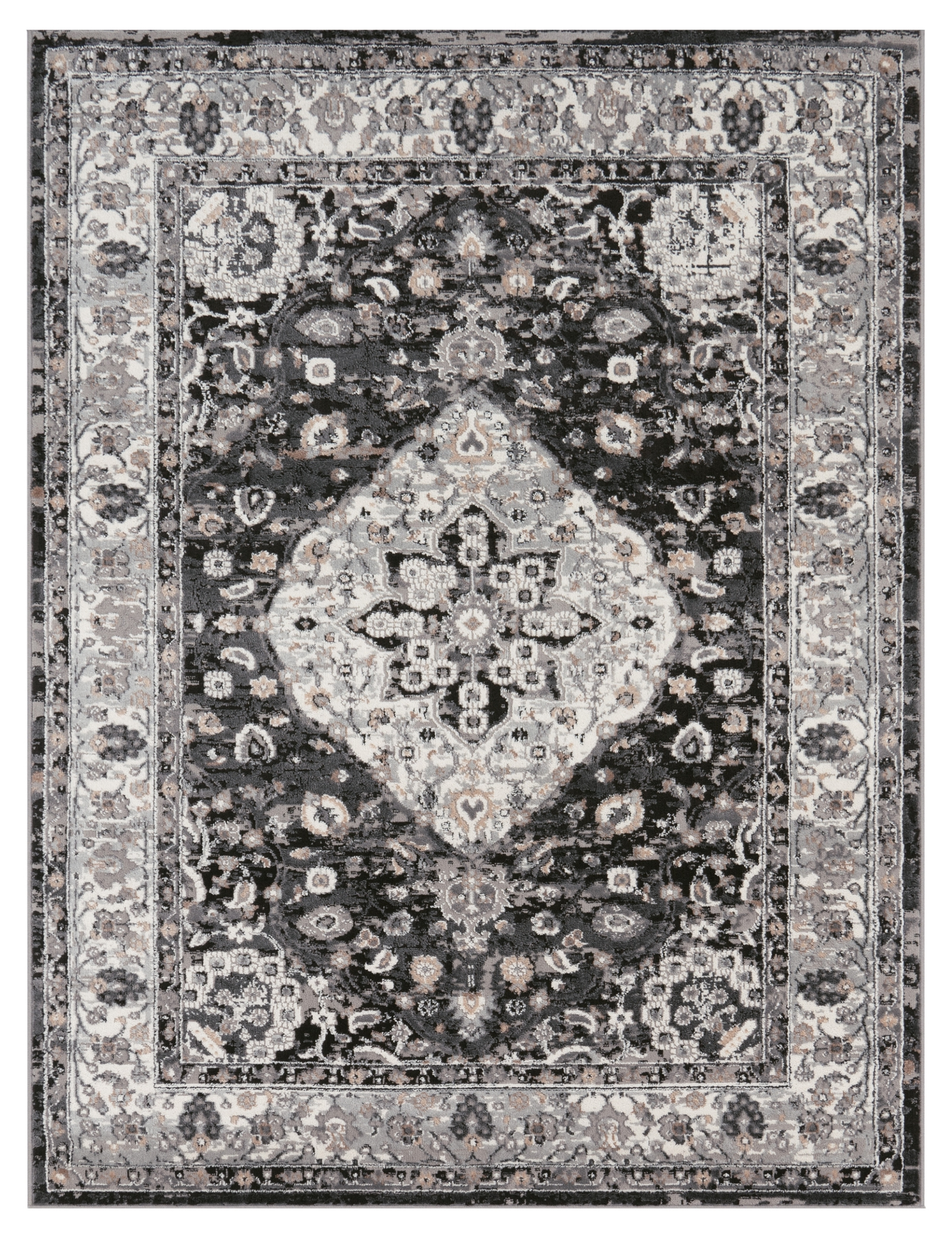 Vintage-Teppich Escara Schwarz Orientalisch