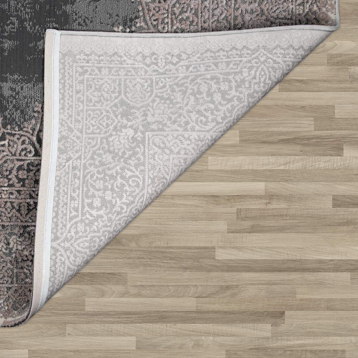 Teppich Orient-Look 3-D-Effekt Wohnzimmer Grau 