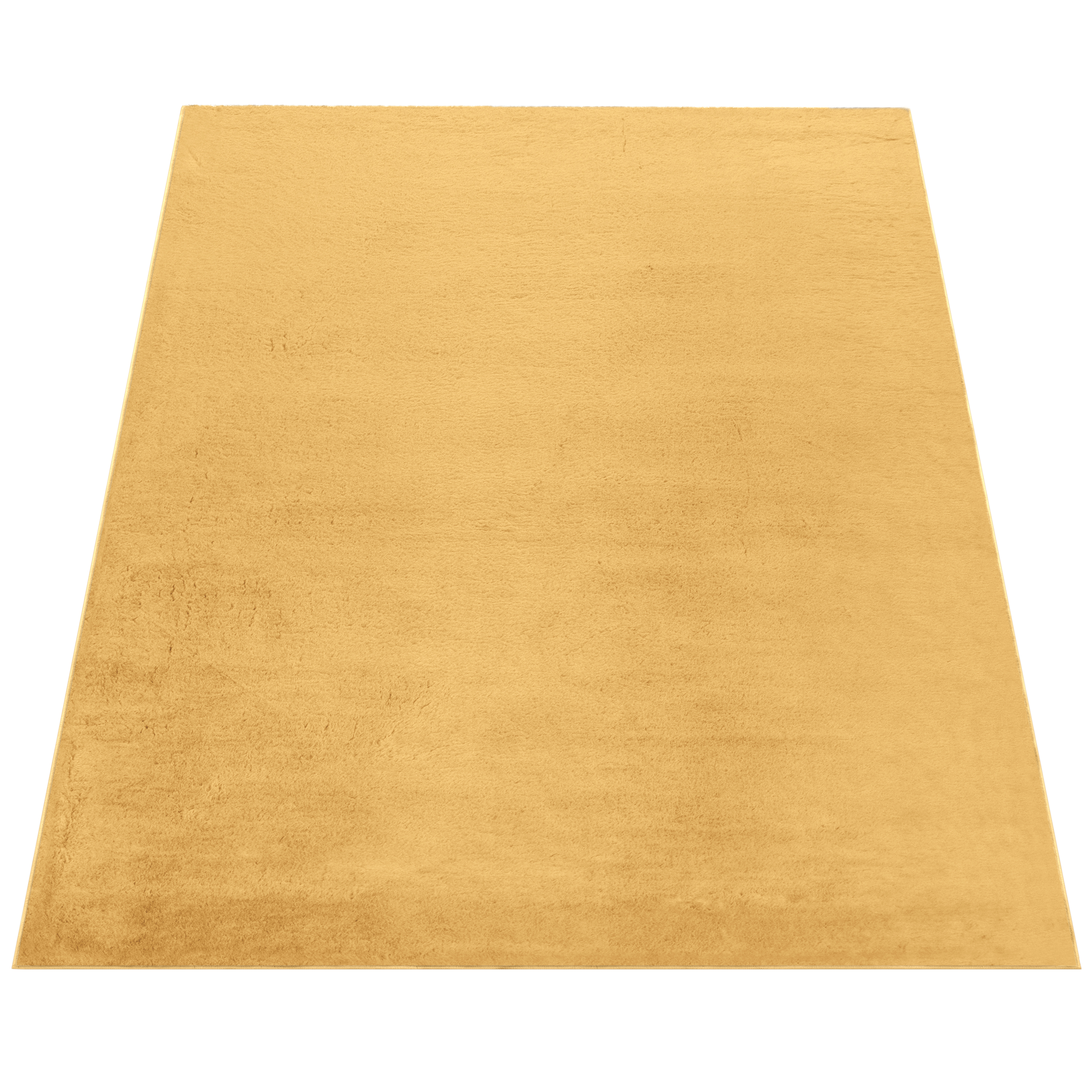Flauschiger-Teppich Solina Gelb Modern
