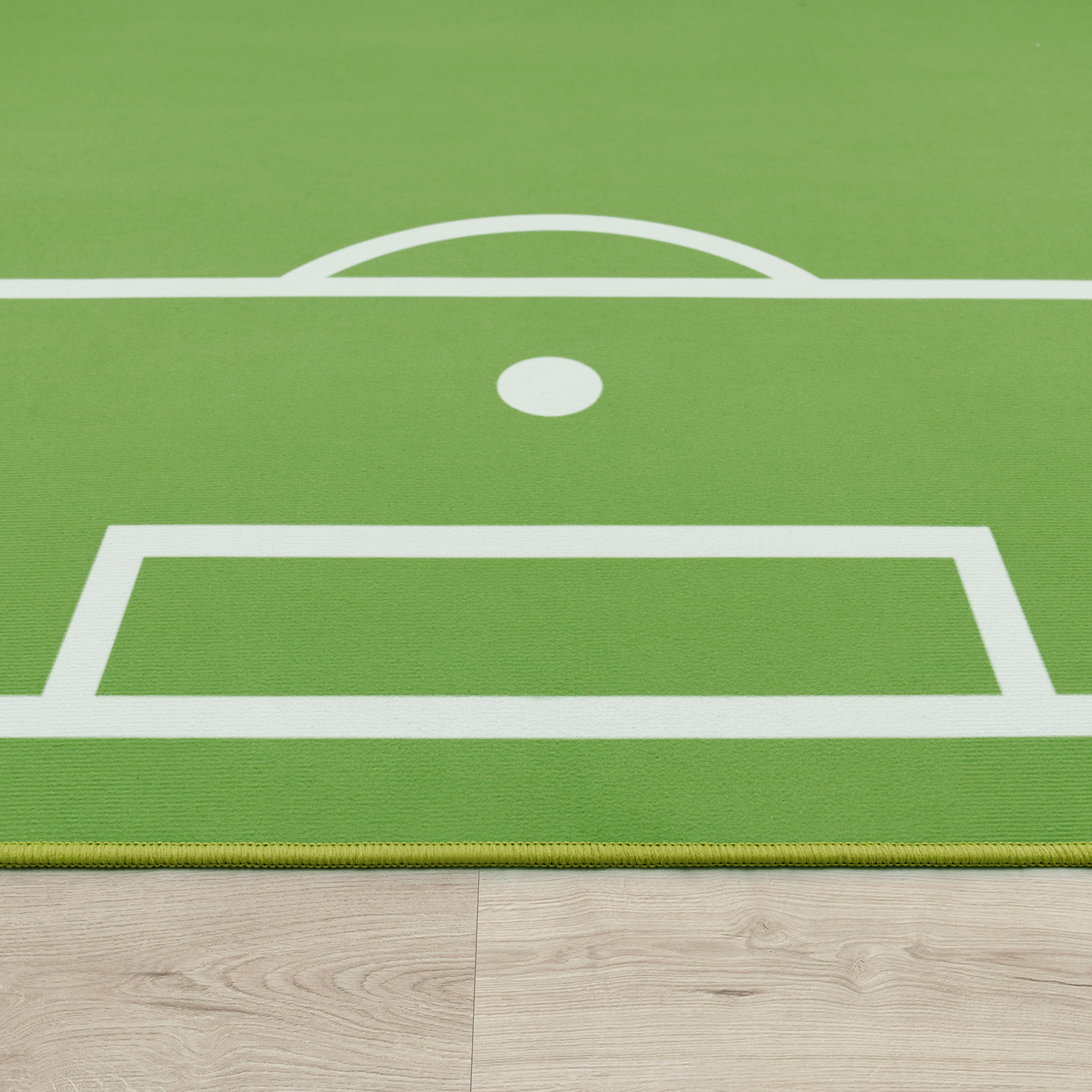 Kinder-Teppich Kinderzimmer Fußball-Design Grün 
