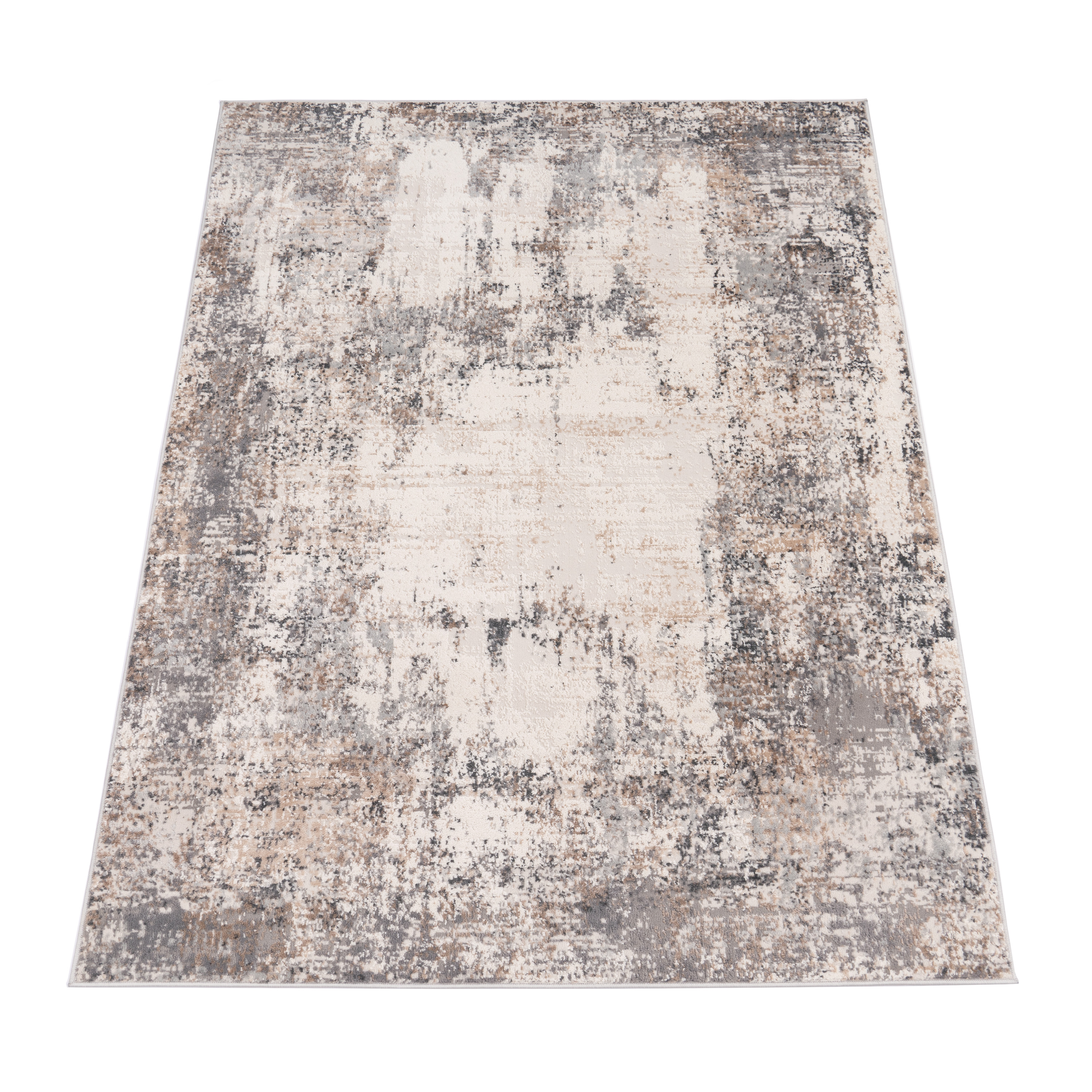 Teppich Esszimmer Abstraktes Muster Modern Grau Vintage