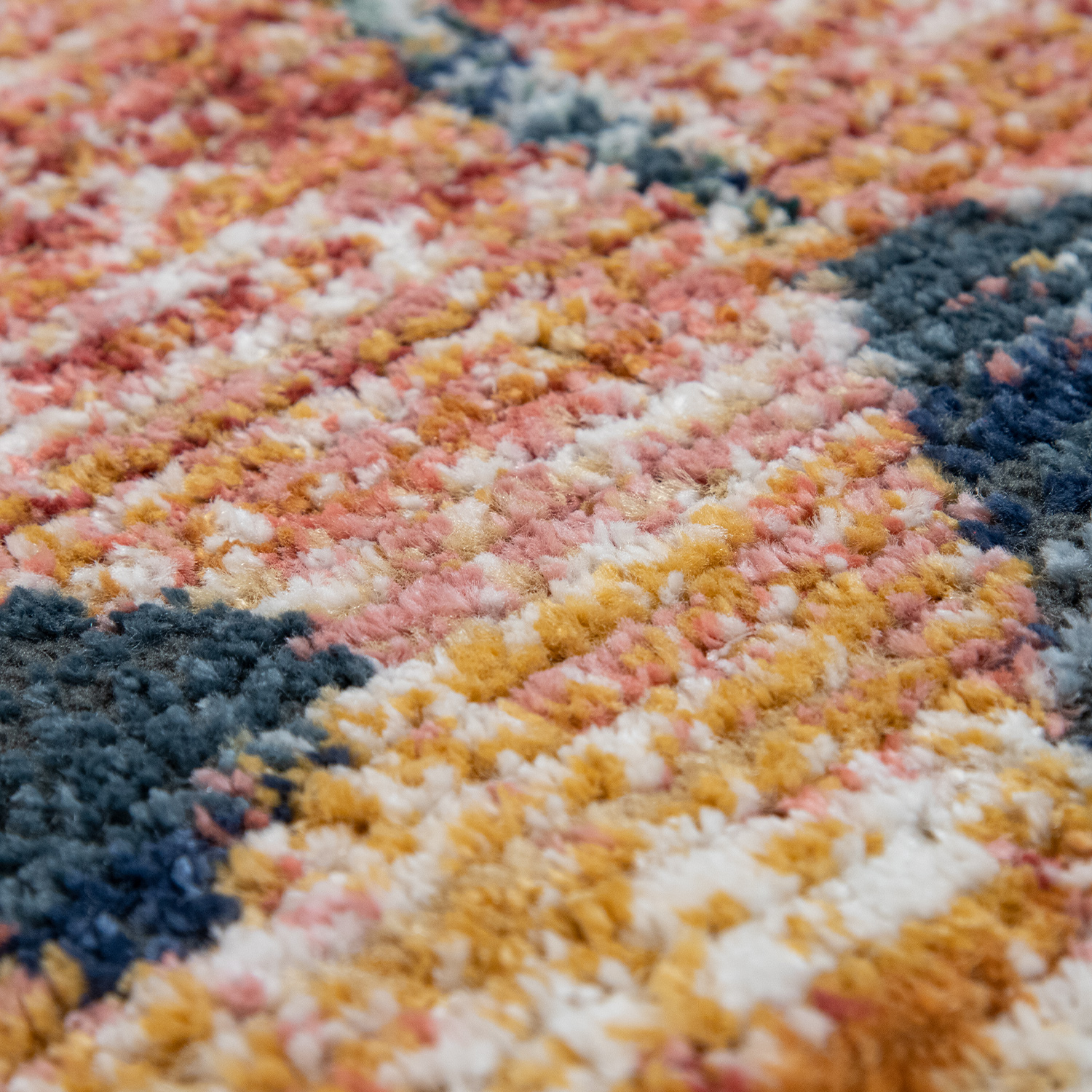 Teppich Wohnzimmer Vintage Kurzflor Ethno Muster Mehrfarbig 