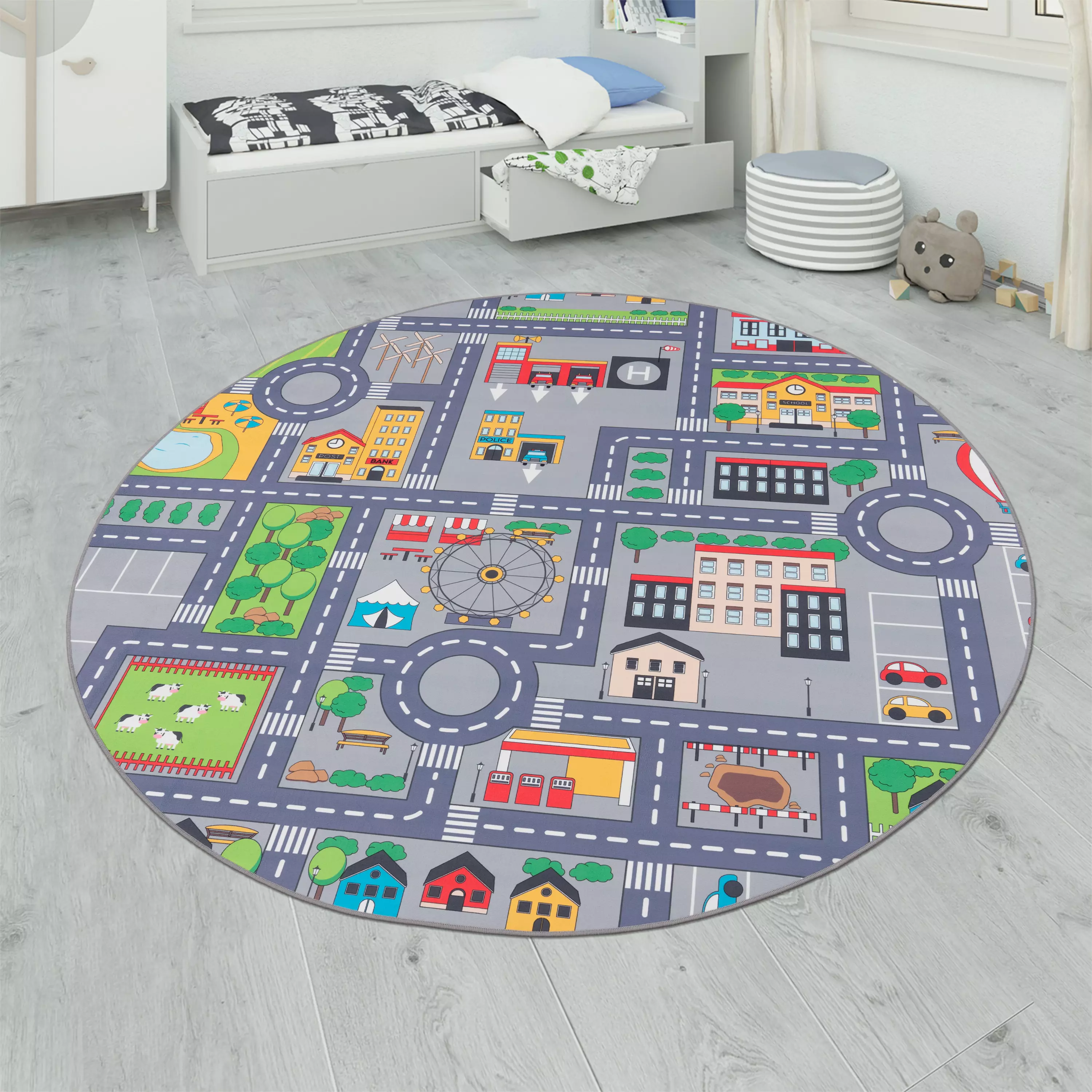 Teppich für Kinderzimmer mit Autos: Pflegeleicht, Allergiker geeignet und  preiswert