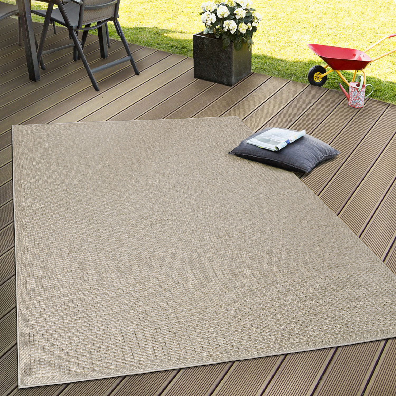In- & Outdoor-Teppich Timba Beige Modern