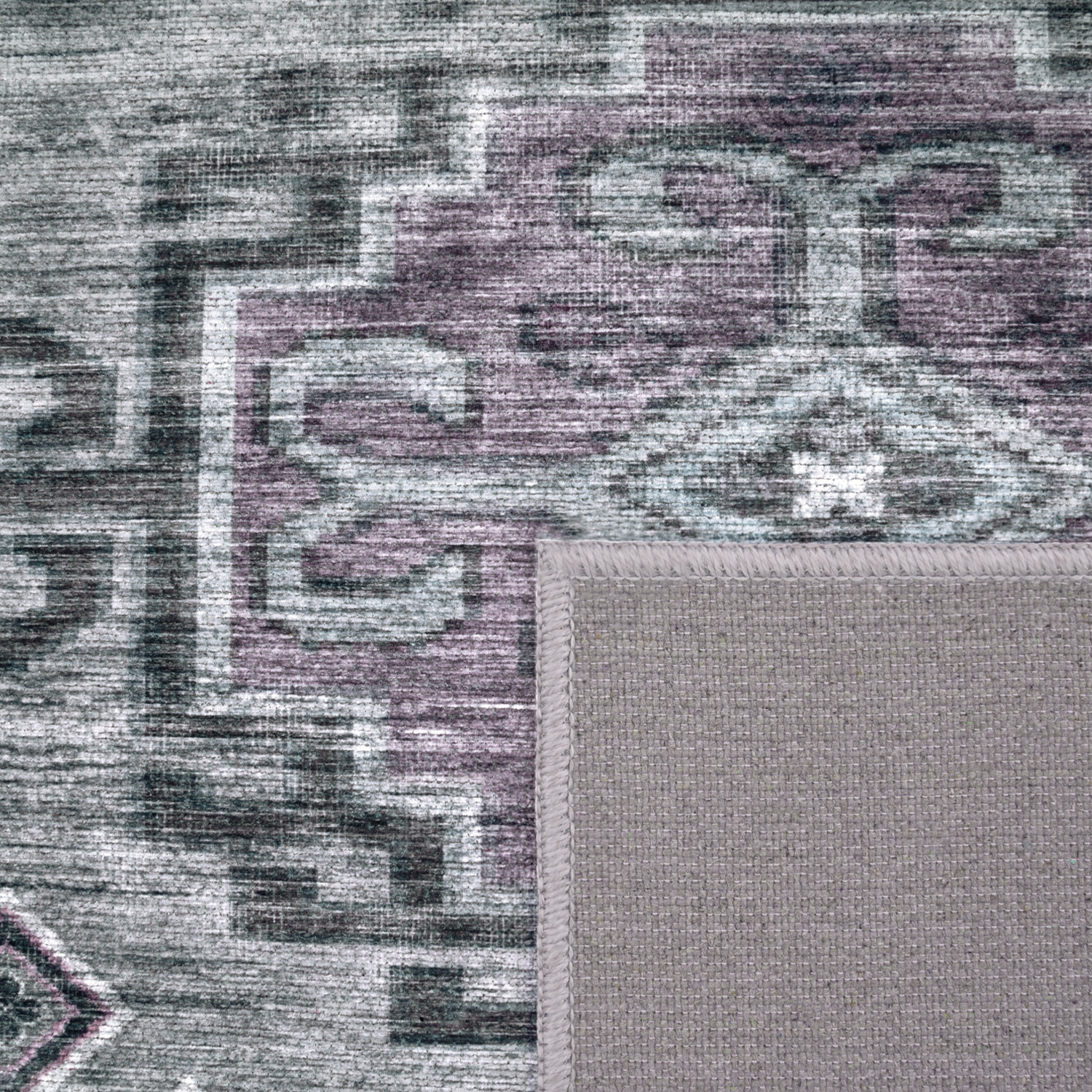 Teppich Esszimmer Marokkanisches Muster Bordüre Grau Orientalisch