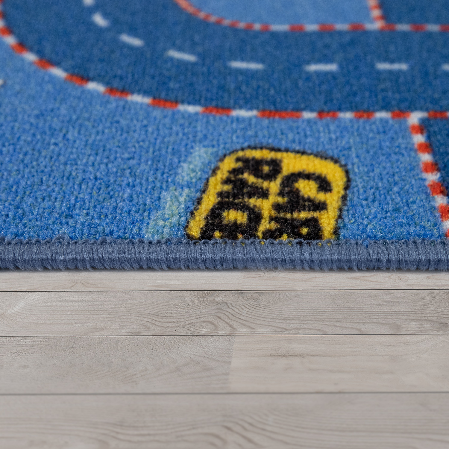 Kinder-Teppich Wendbarer Straßenteppich Blau 