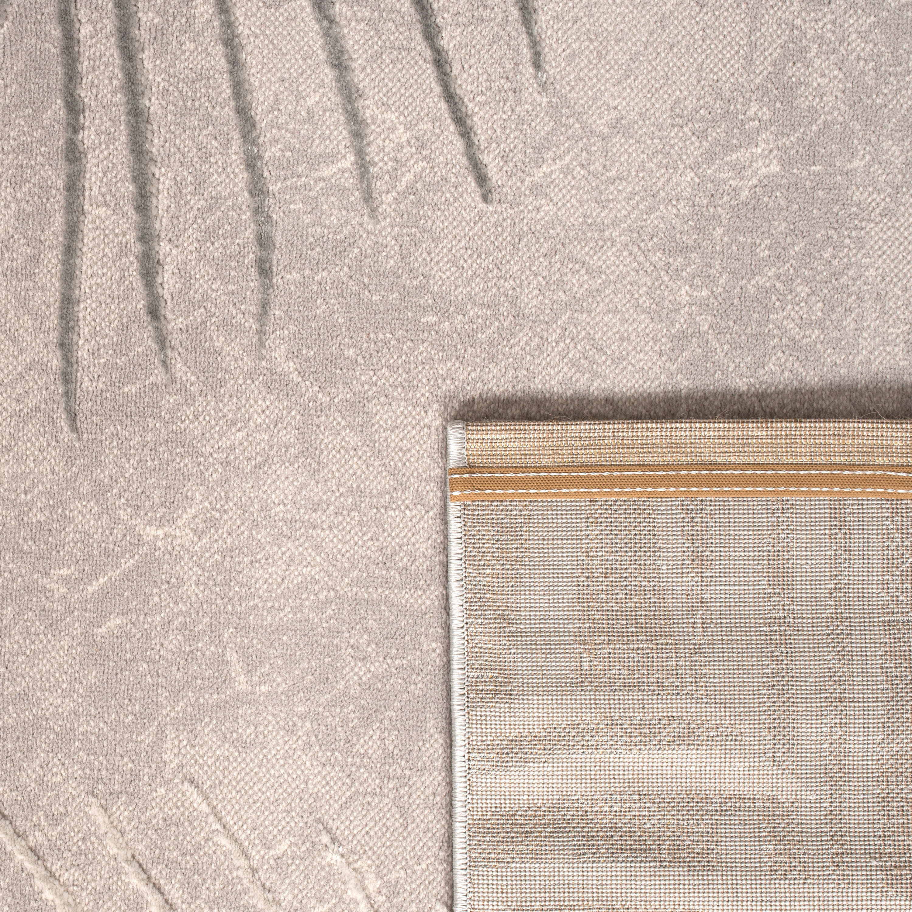 Teppich Esszimmer Palmenmuster Floral Modern Grau Modern