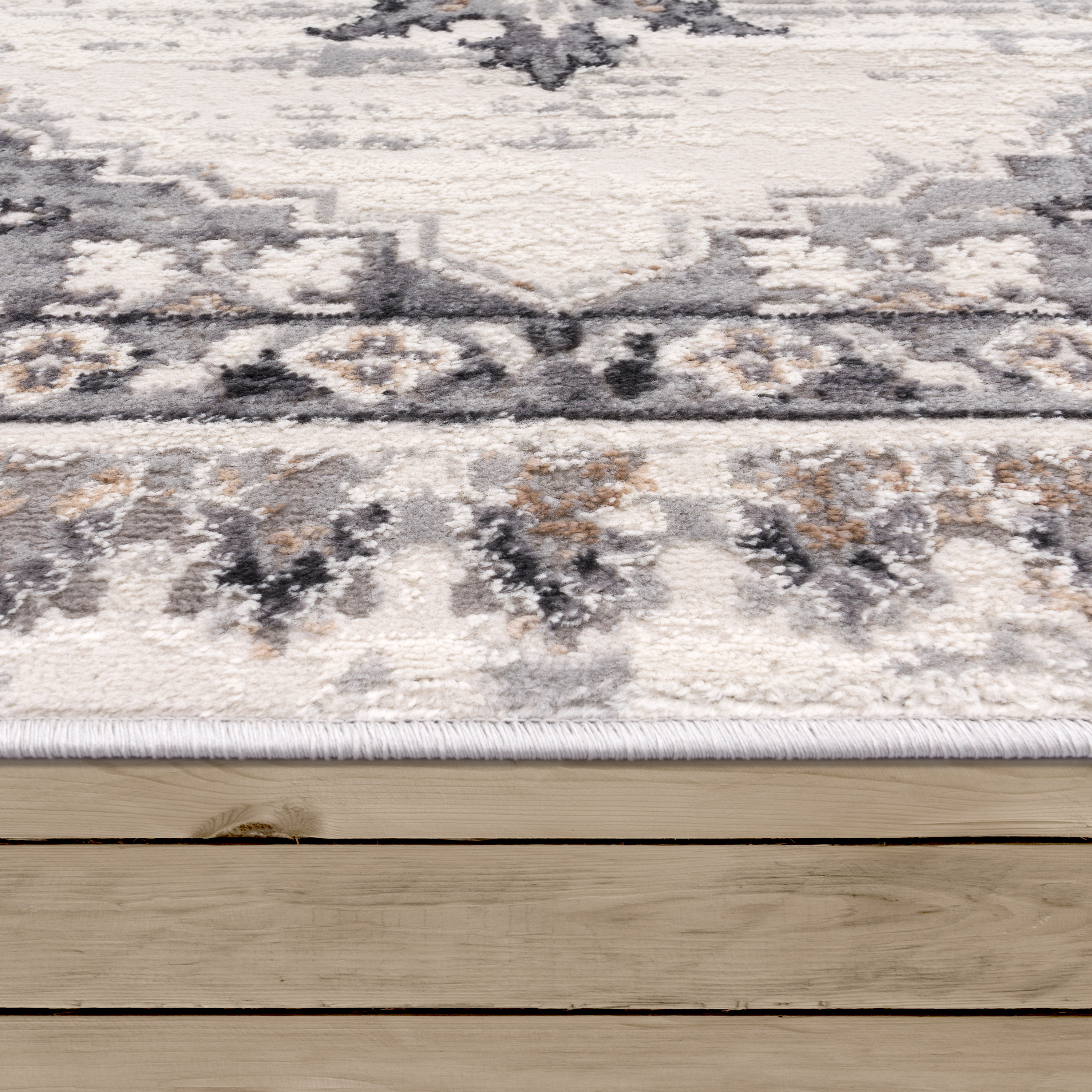 Teppich Esszimmer Orientalisches Muster Ornamente Grau Orientalisch