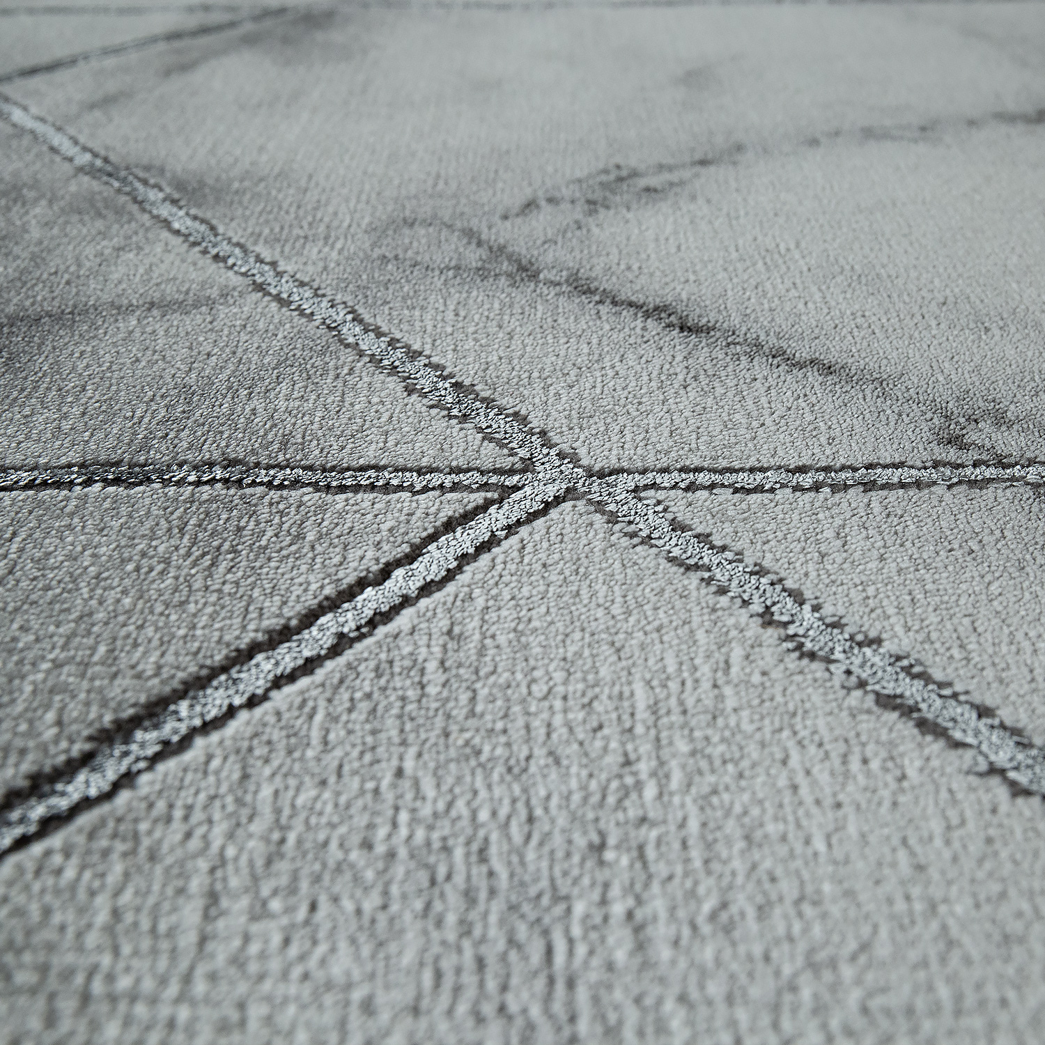 Teppich Marmor Design 3-D Muster Kurzflor Grau 