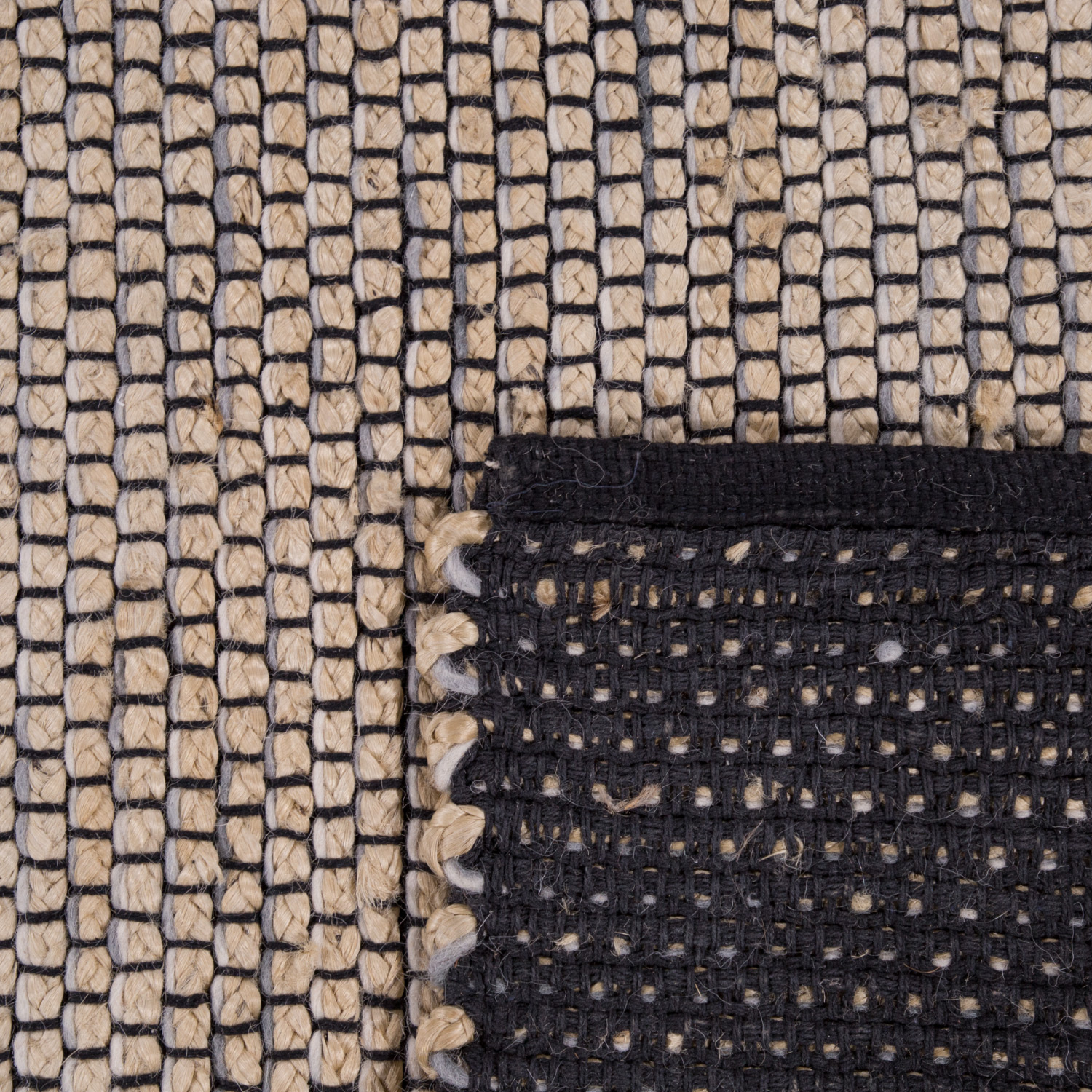 Handgewebter Teppich Mit Ethno Muster Grau 